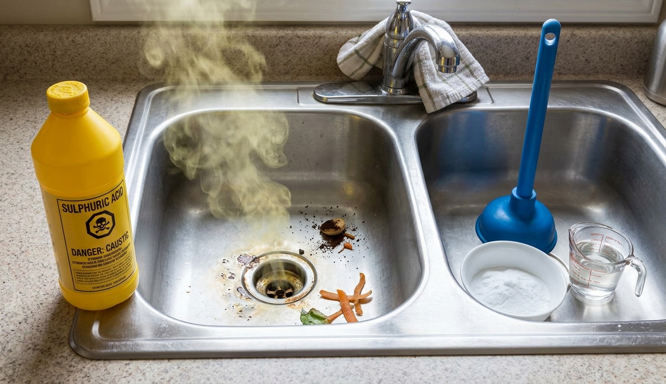 The Hidden Dangers of Chemical Drain Cleaners